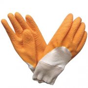 3/4 crinkle latex coated glove with