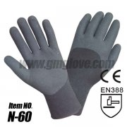 Cold Grip Nitrile Coated Nylon Work Gloves, Terry-Nylon Double Liner Brushed, Sandy finish