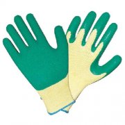 Natural Rubber Latex Palm Coated Cotton Gloves, Crinkle-Textured Finish