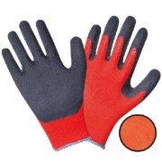 Rubber Coated Gloves, Blue Latex Palm & Finger , Crinkle Pattarn
