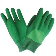 Green Latex Palm Coated Jersey Lined Work Glove With Knit Wrist