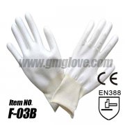 White Polyurethane Coated  Working Gloves，Nylon Knit