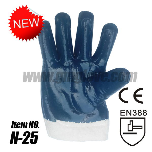 nitrile oil resistant gloves cotton cold-proof coated gloves